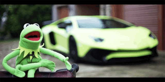 6speedonline.com kermit the frog lamborghini aventador SV