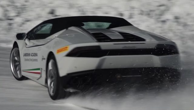 6speedonline.com lamborghini winter driving school huracan aventador S