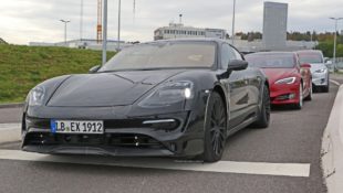 porsche mission e testing tesla