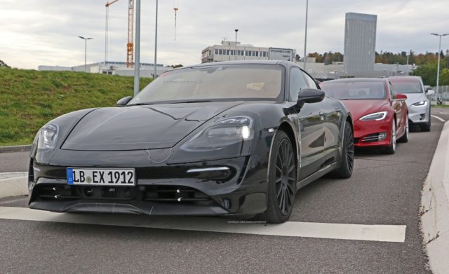 porsche mission e testing tesla