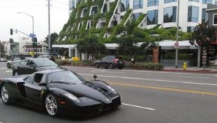 Back in Black: Ferrari Enzo is a Rockstar on Sunset Strip