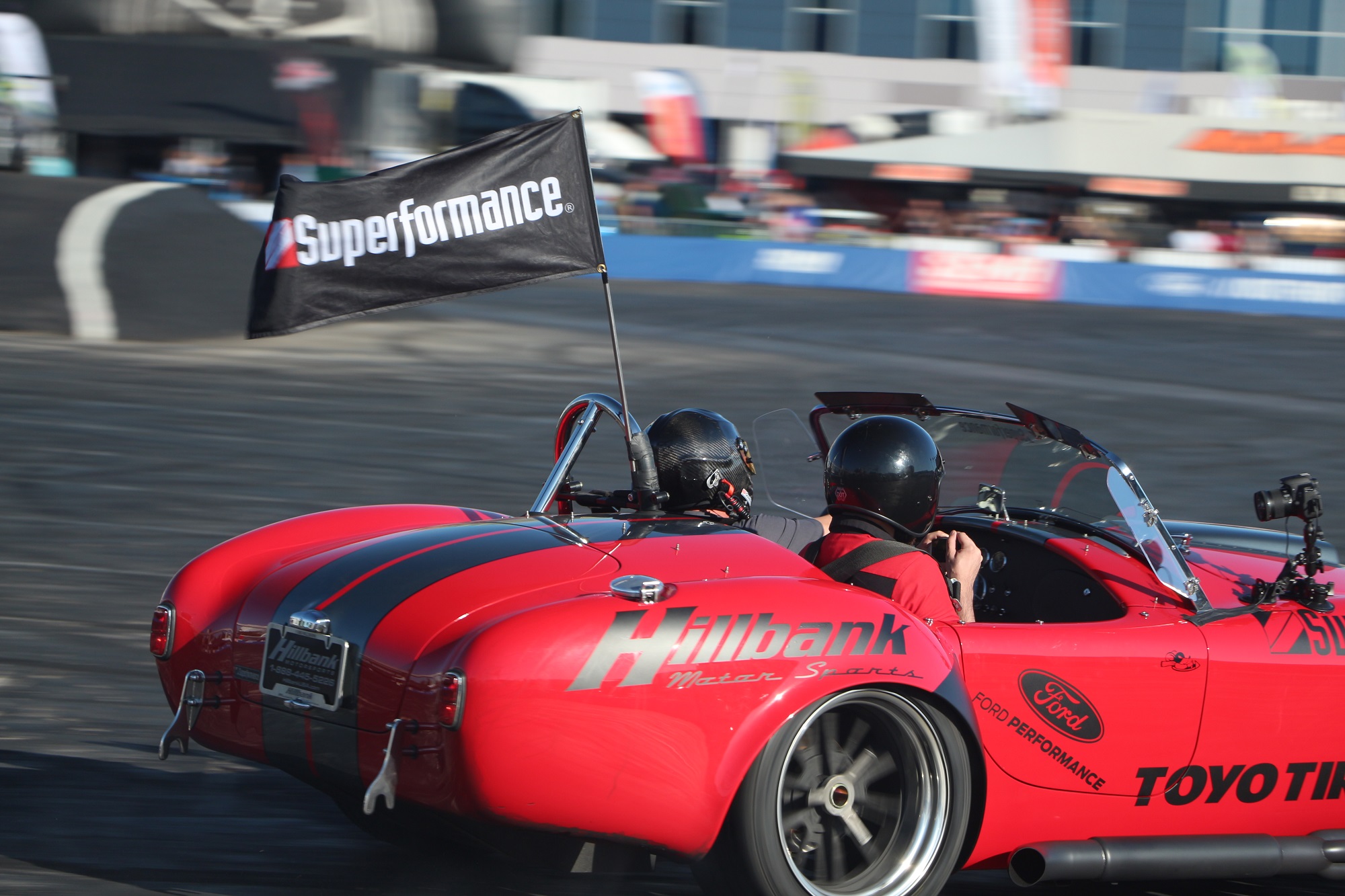 6SpeedOnline.com SEMA 2017 Superformance Hillbank V's Performance Ford MKIII Cobra Drift Drifting Sideshow