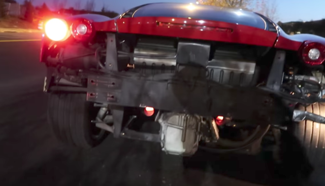 F430 no muffler glowing cats