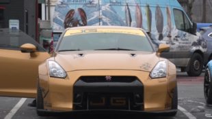 Gold Liberty Walk Nissan GTR