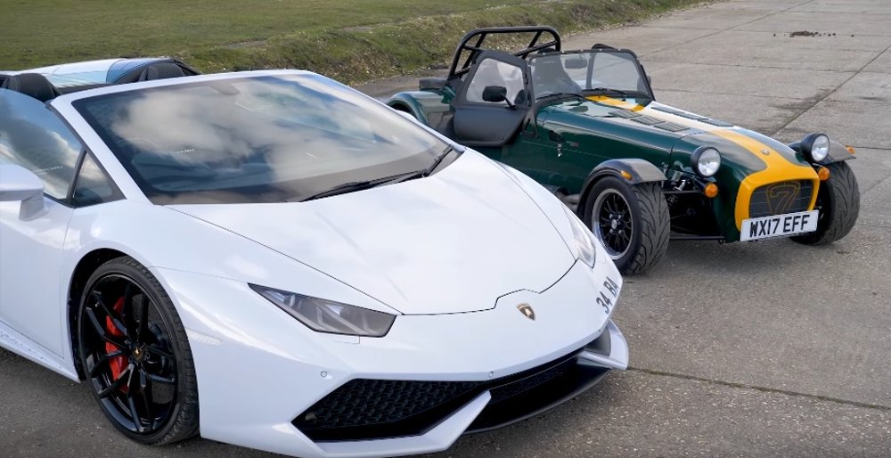 Lamborghini Huracan and Caterham 310R