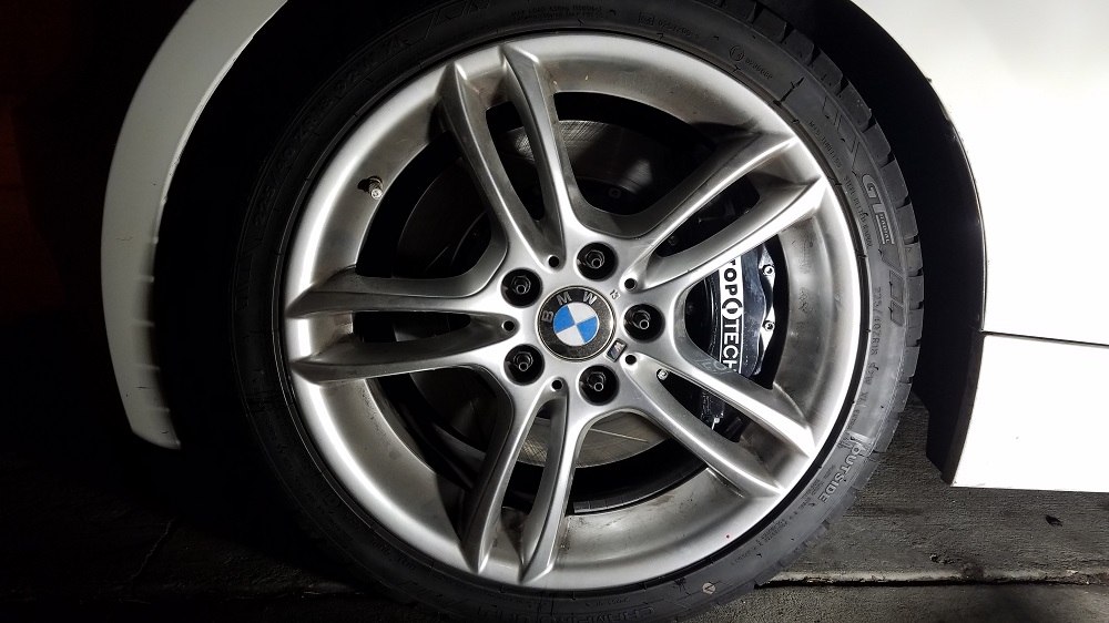 6SpeedOnline.com BMW 135i Stoptech ST60 BBK Big Brake Kit Install Initial Impressions DIY Wheel Fitment