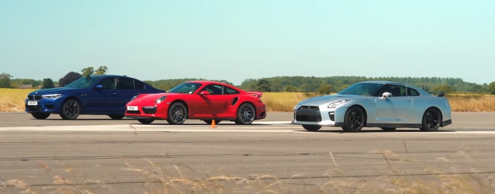 Porsche Vs GT-R Vs M5 Launch