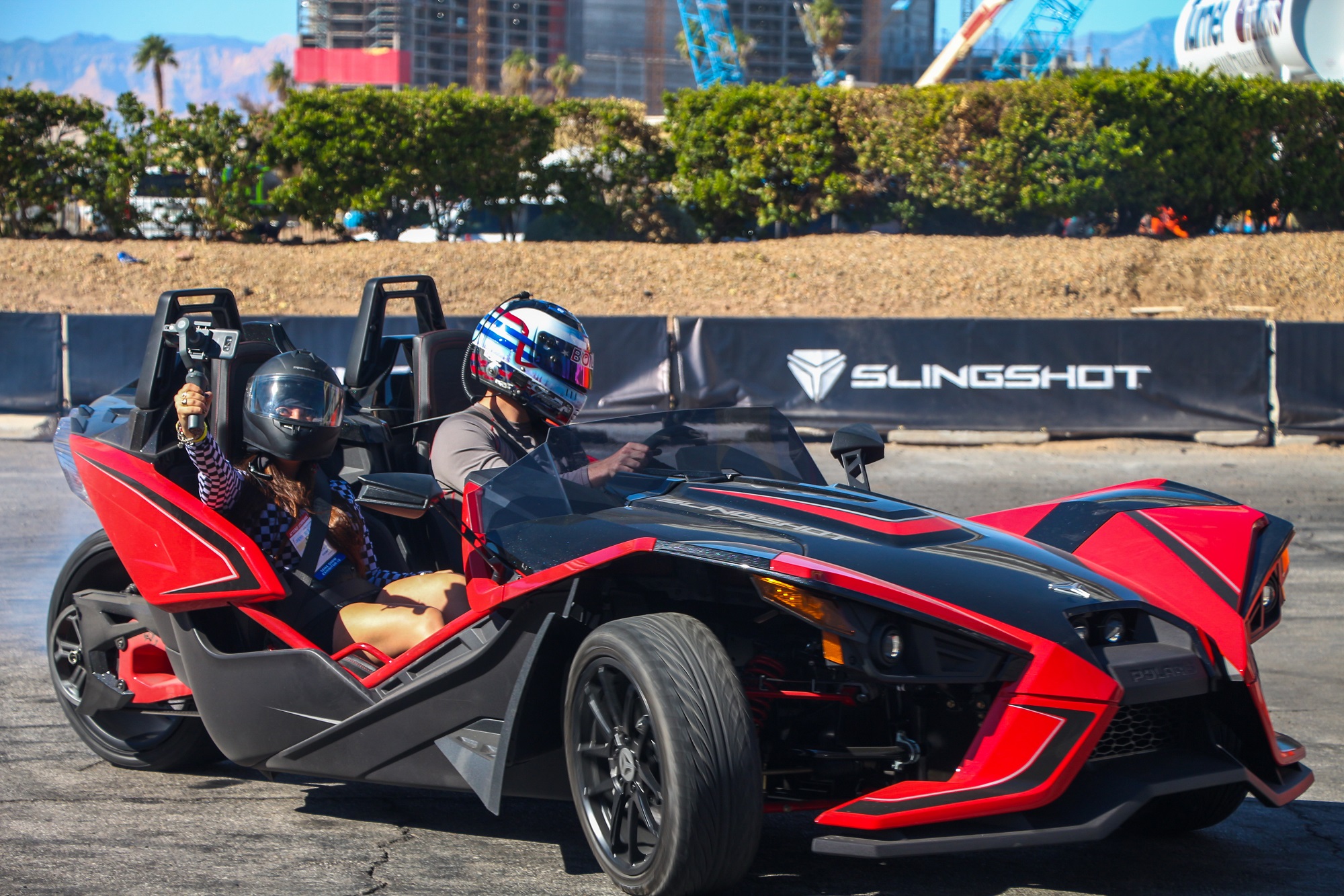 Polaris Slingshot Drift Experience SEMA 2018 6SpeedOnline.com