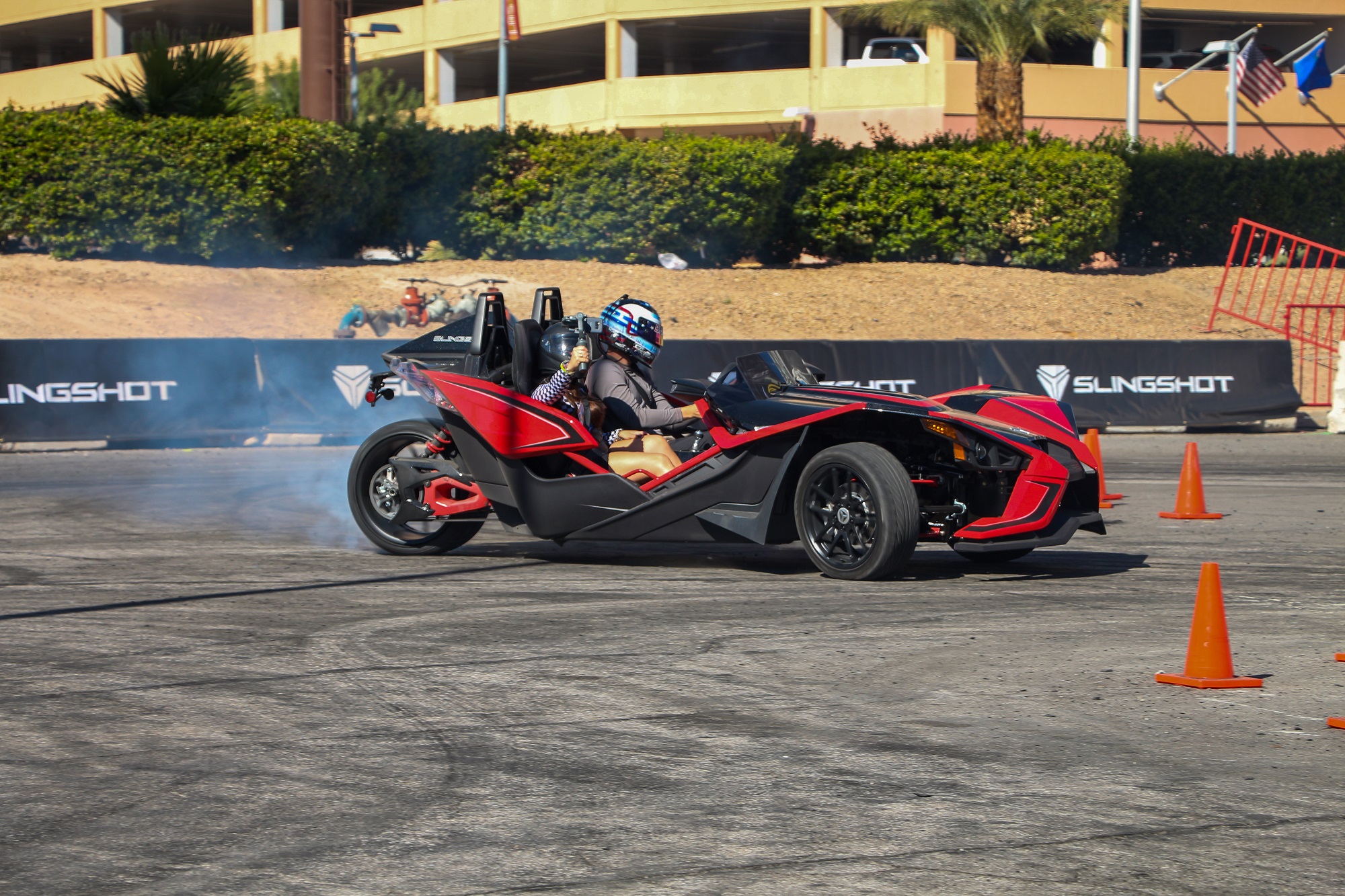 Polaris Slingshot Drift Experience SEMA 2018 6SpeedOnline.com