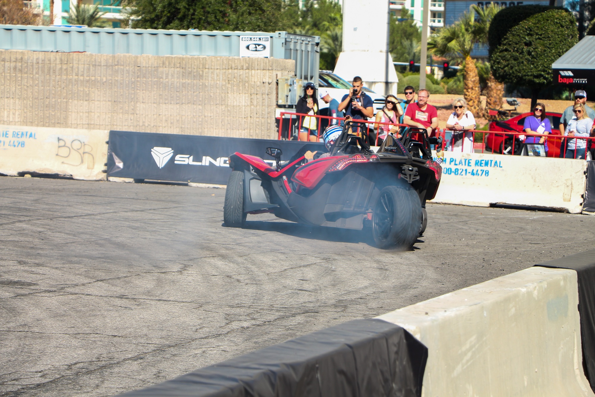 Polaris Slingshot Drift Experience SEMA 2018 6SpeedOnline.com