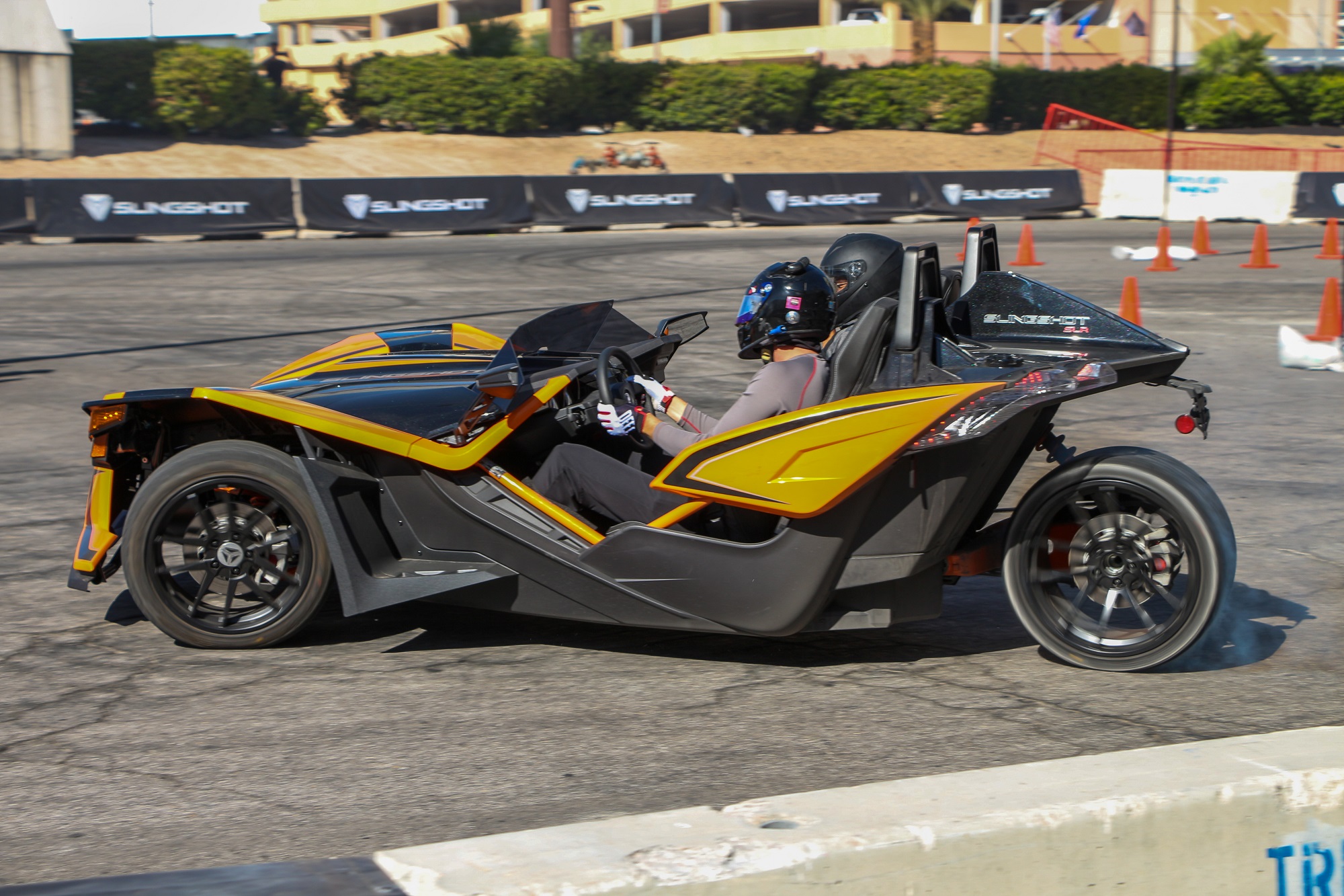 Polaris Slingshot Drift Experience SEMA 2018 6SpeedOnline.com