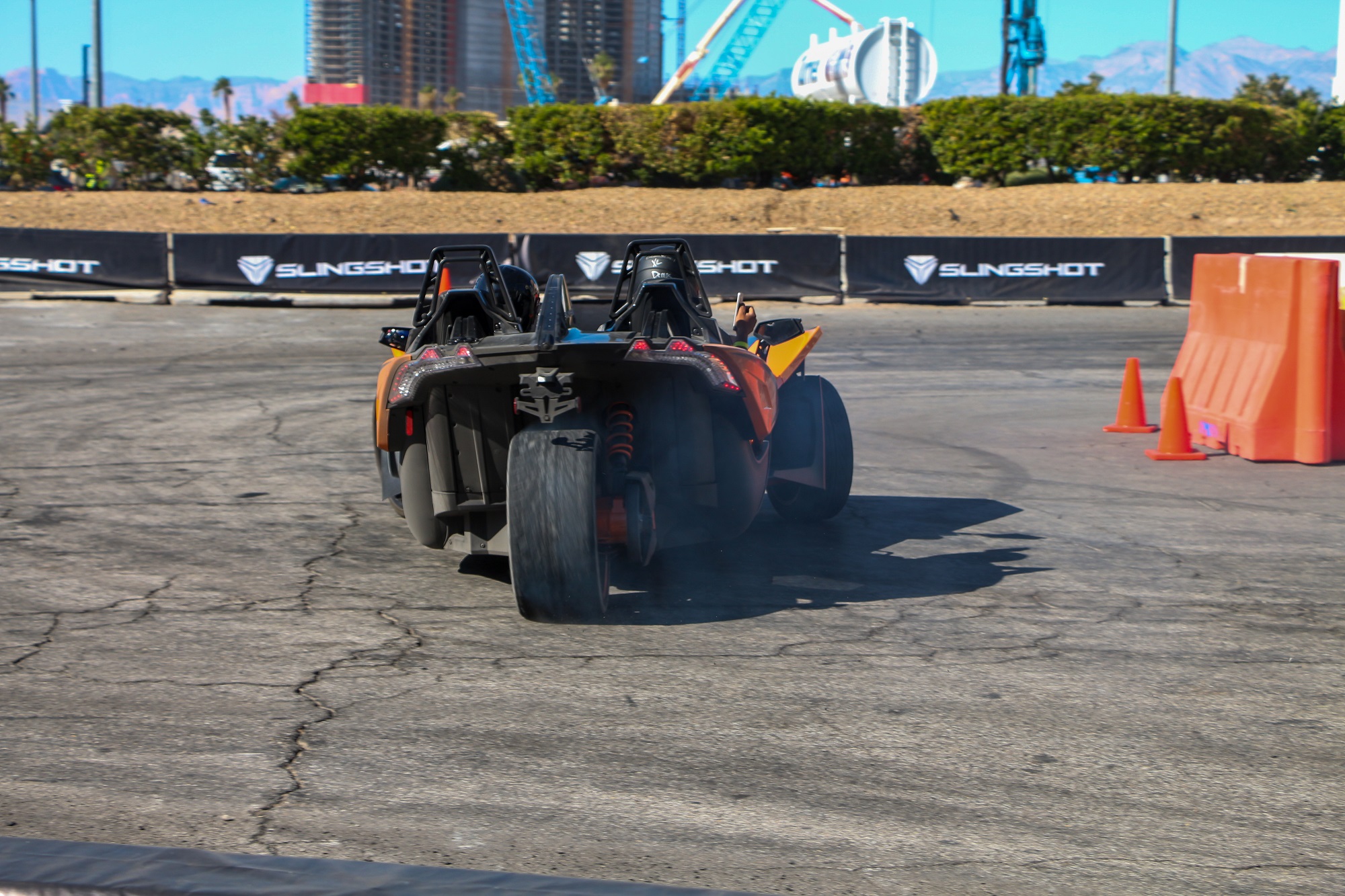 Polaris Slingshot Drift Experience SEMA 2018 6SpeedOnline.com