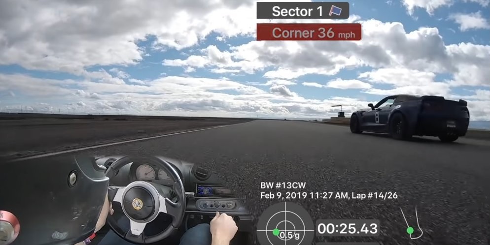 Corvette Passing Lotus