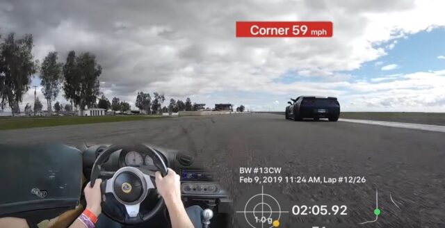 Lotus Passing Corvette
