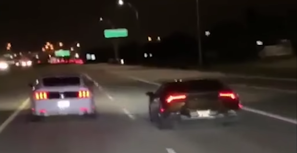 Twin Turbo Lamborghini vs Mustang Street Race