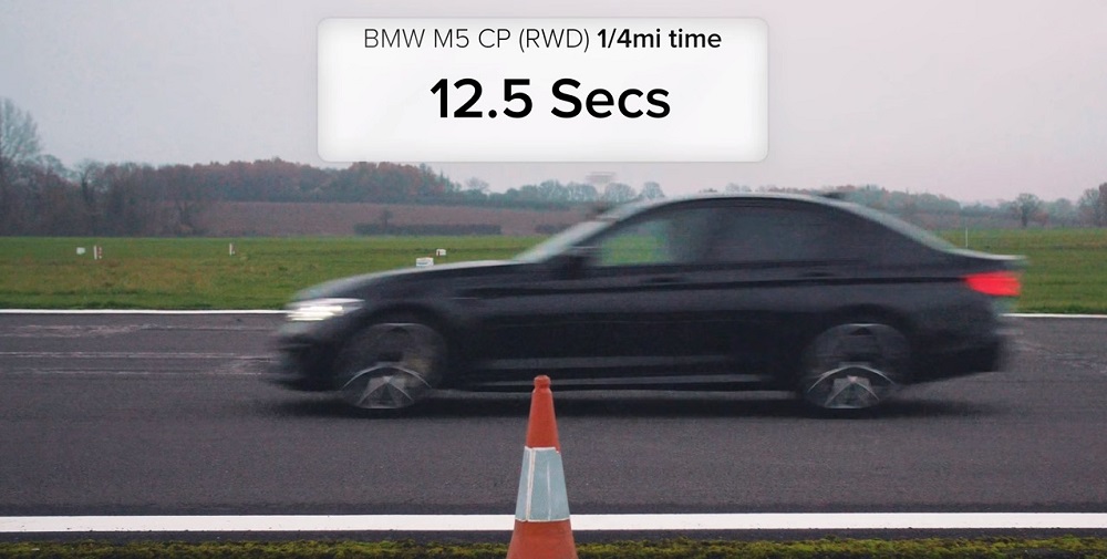 BMW M3 Comp vs. M5 Drag Race