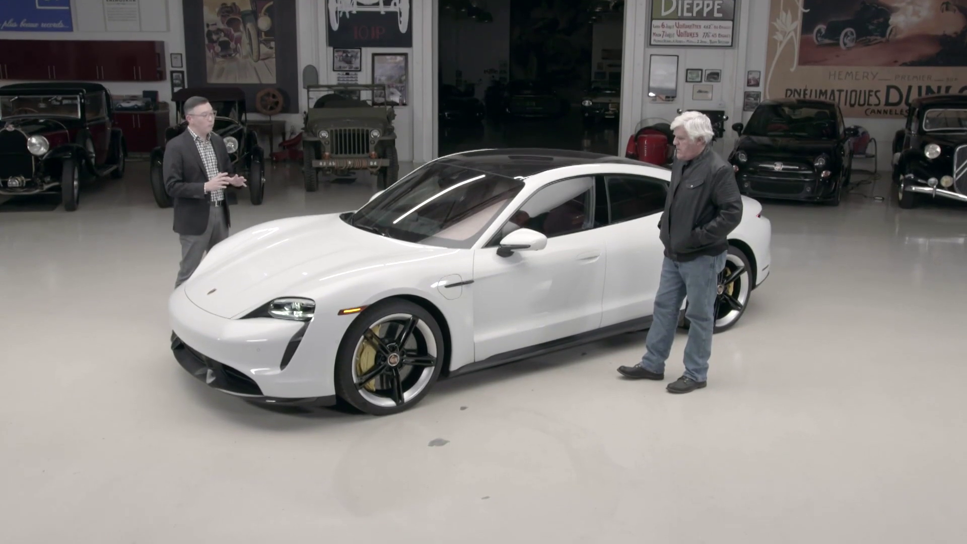 jay leno's garage 2020 porsche taycan review
