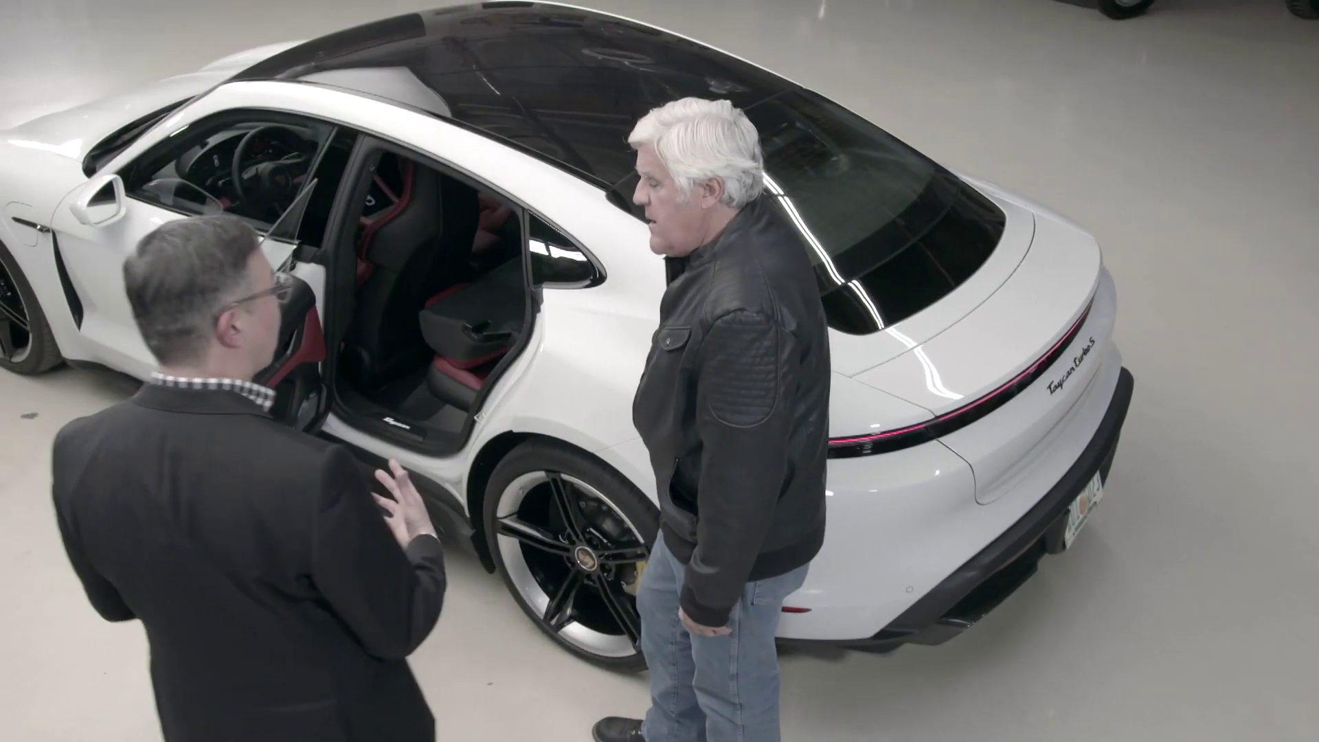 Jay Leno Gets Up Close and Personal with the 2020 Porsche Taycan