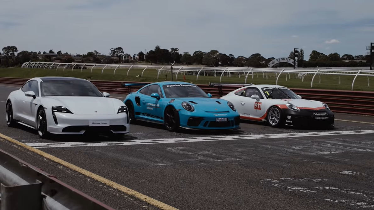 photo of Ultimate Porsche Race: Taycan Turbo vs GT3 RS vs GT3 Cup image