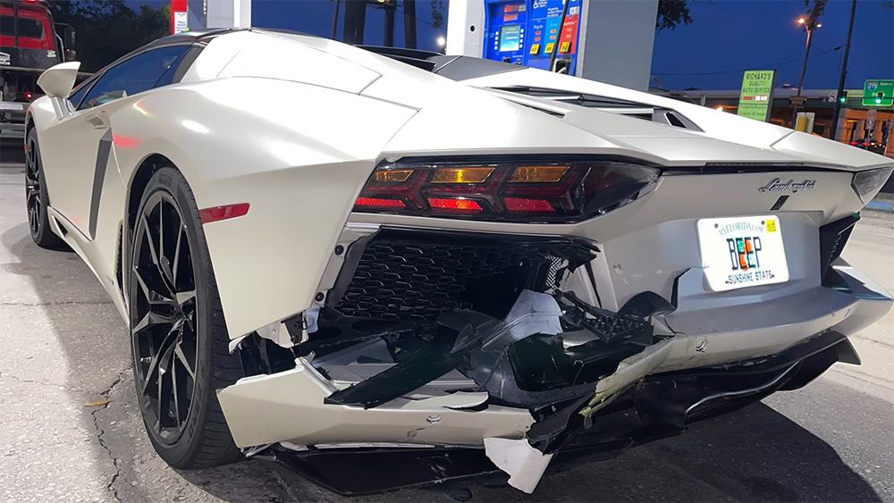 Matt Heller Lamborghini Hornblasters rear ended crash not innocent