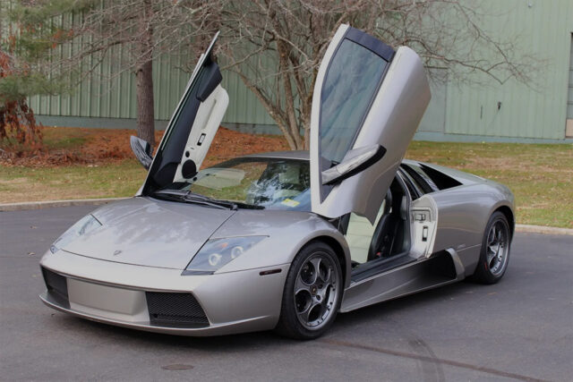 2004 Lamborghini Murcielago doors up gated six speed manual transmission bring A Trailer