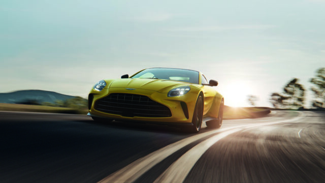 2025 Aston Martin Vantage driving on race track
