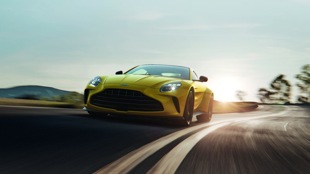 2025 Aston Martin Vantage driving on race track