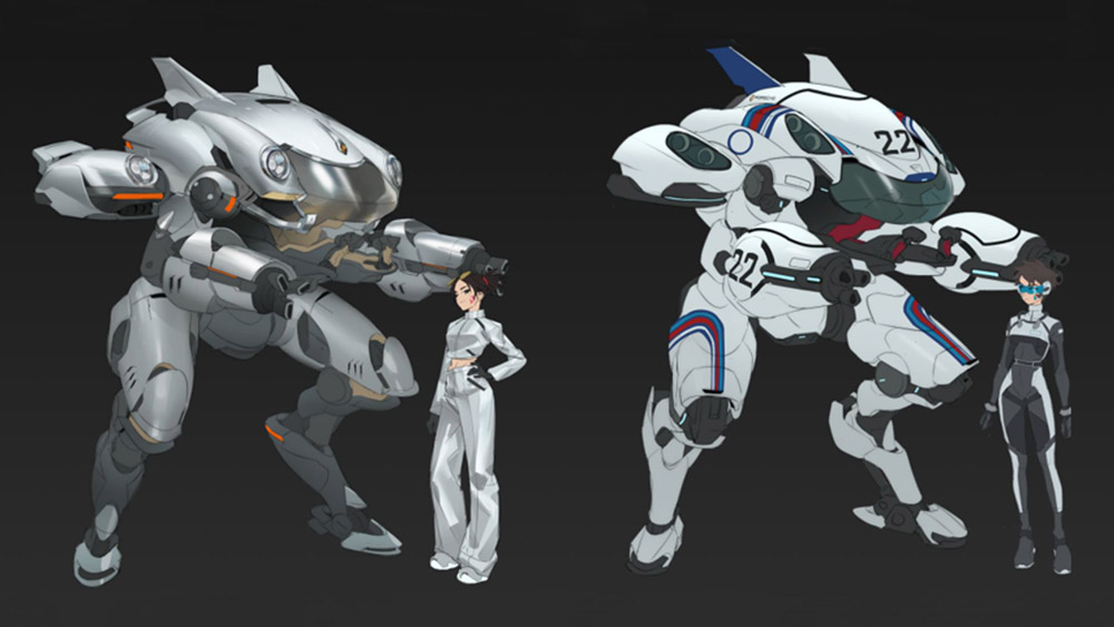 Overwatch D.Va Mech with Porsche Macan Skin