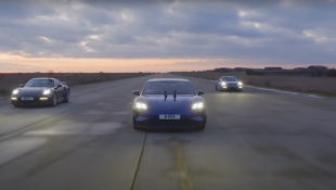 Stock Porsche 911 Turbo S vs Taycan Turbo GT vs Tuned 911 Turbo S Drag Race