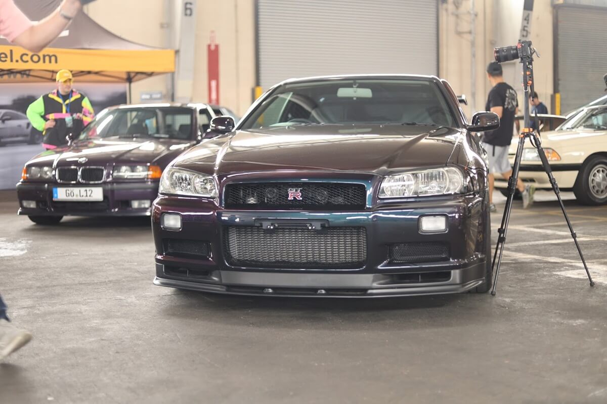 A Nissan R34 Skyline at RADwood 2025.