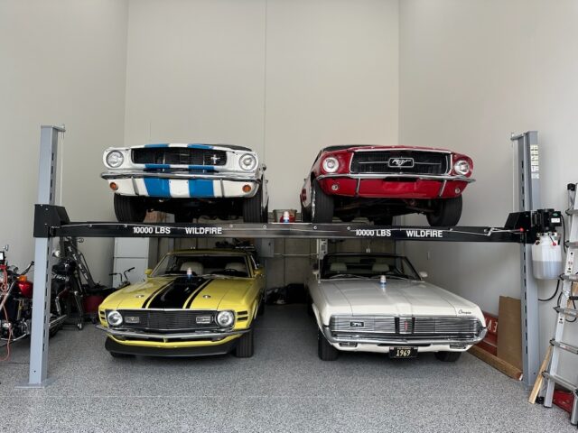 WildFire Lifts Double Wide Lift With Vintage Classic Ford Mustang