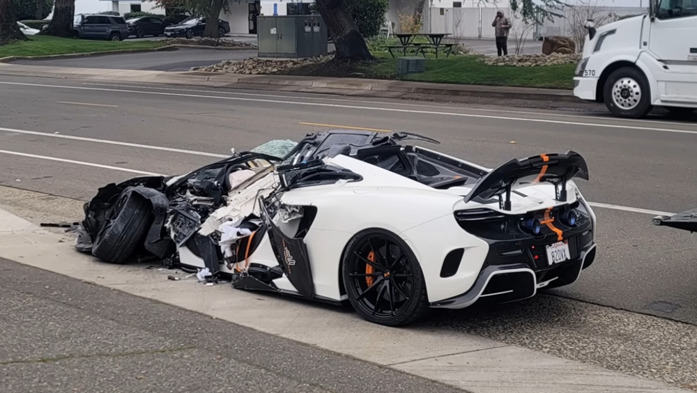 wrecked McLaren