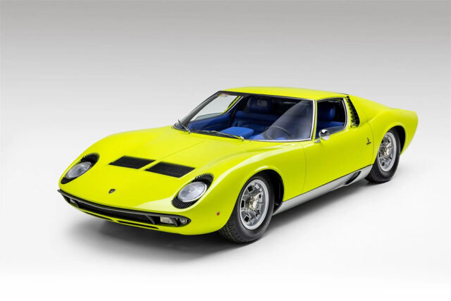 1969 Lamborghini Miura Verde Blue Leather Interior